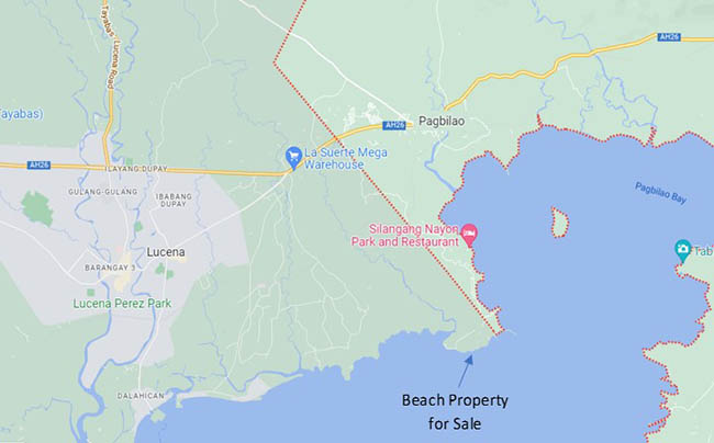 Beachfront Private Resort Near Lucena City Map