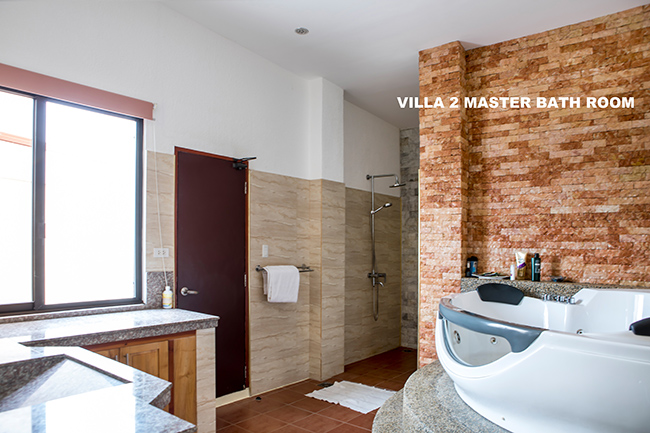 the master bathroom of the 2nd villa
