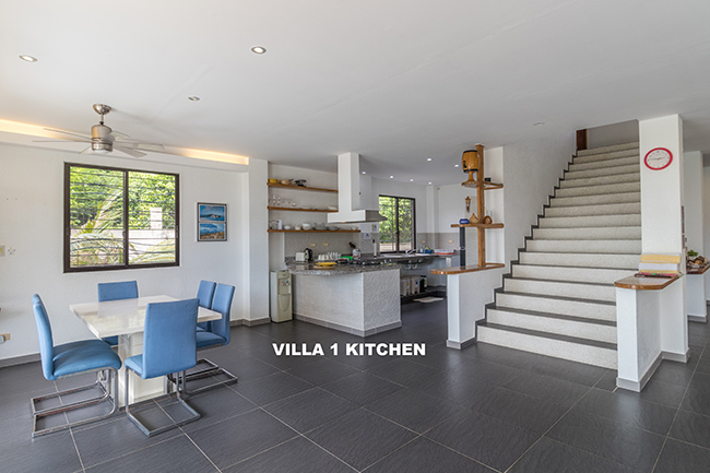 the kitchen of the 1st villa. modern and simplistic design kitchen