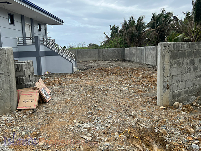 Brand New Beach Villa Near Boracay Outside the beachfront house, fenced