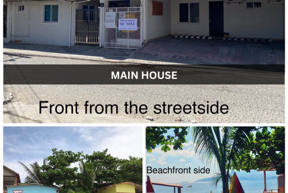 Beach front property with 2 houses for sale